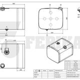 Топливный бак Mercedes Benz 300L 560x640x940 - A9424700201, A9414701101, A9414700201, A9314700301, A3754703201